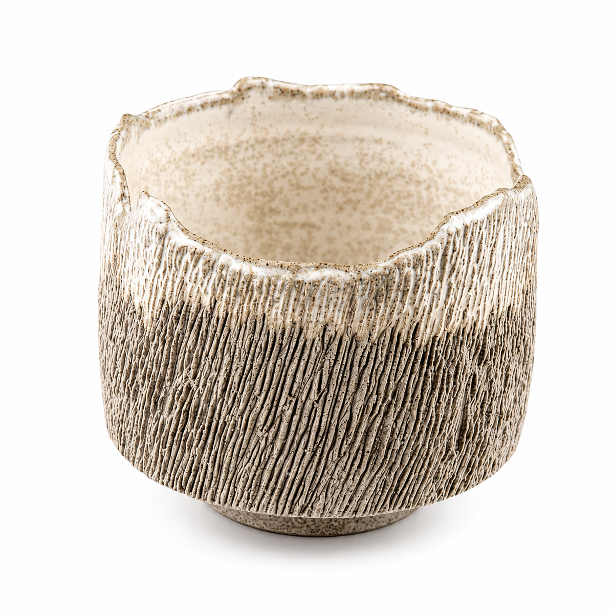 Handmade Textured Stoneware Coffee Cup Set