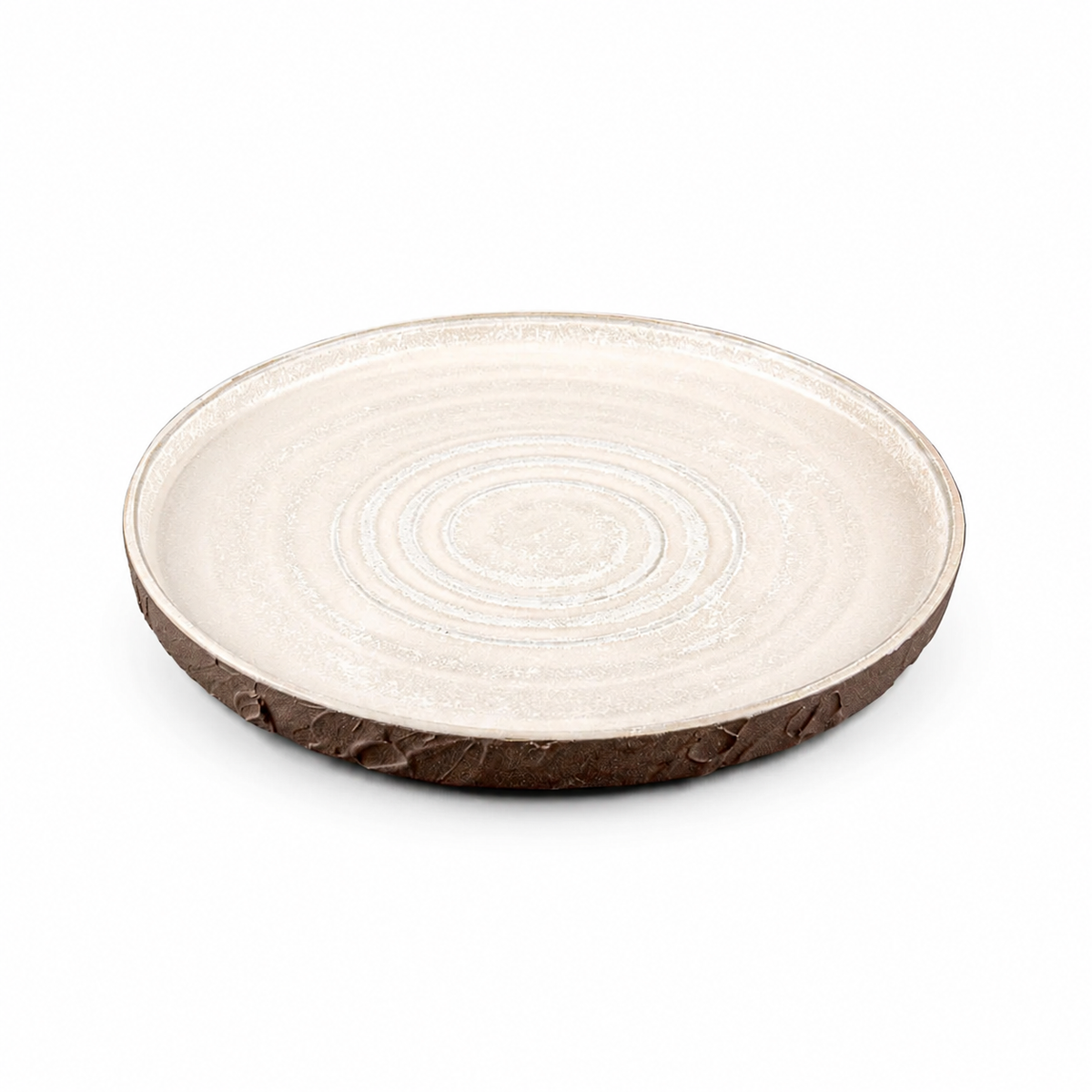 Handmade Matte White Stoneware Dinner Plate Set