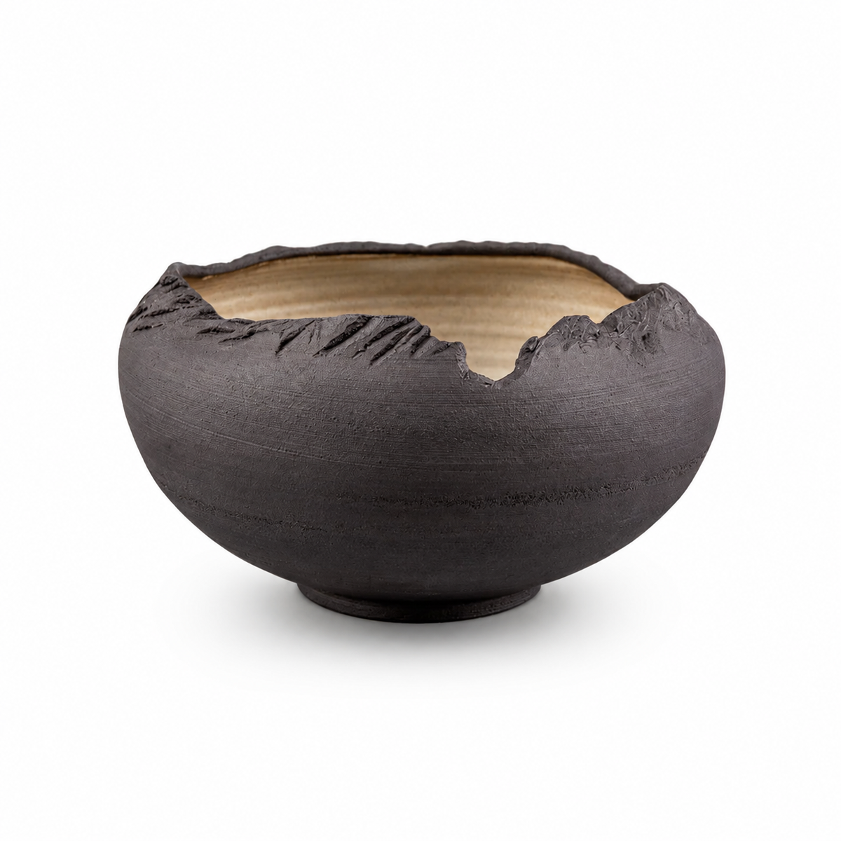 Handmade Golden Interior Stoneware Bowl Set