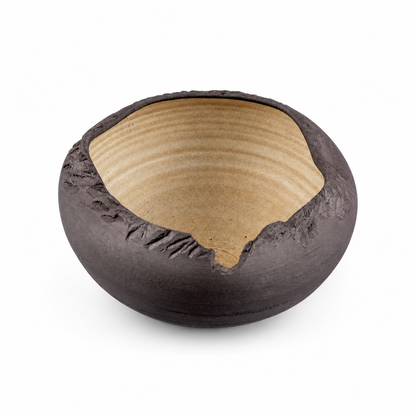 Handmade Golden Interior Stoneware Bowl Set