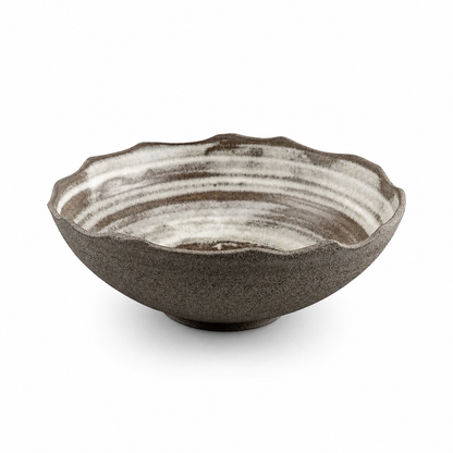 Handmade Matte White Earthy Stoneware Bowl Set