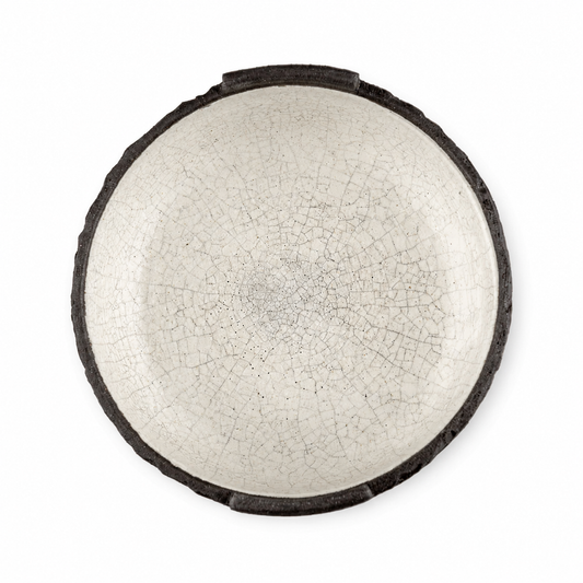 Handmade Black & White Stoneware Bowl Set