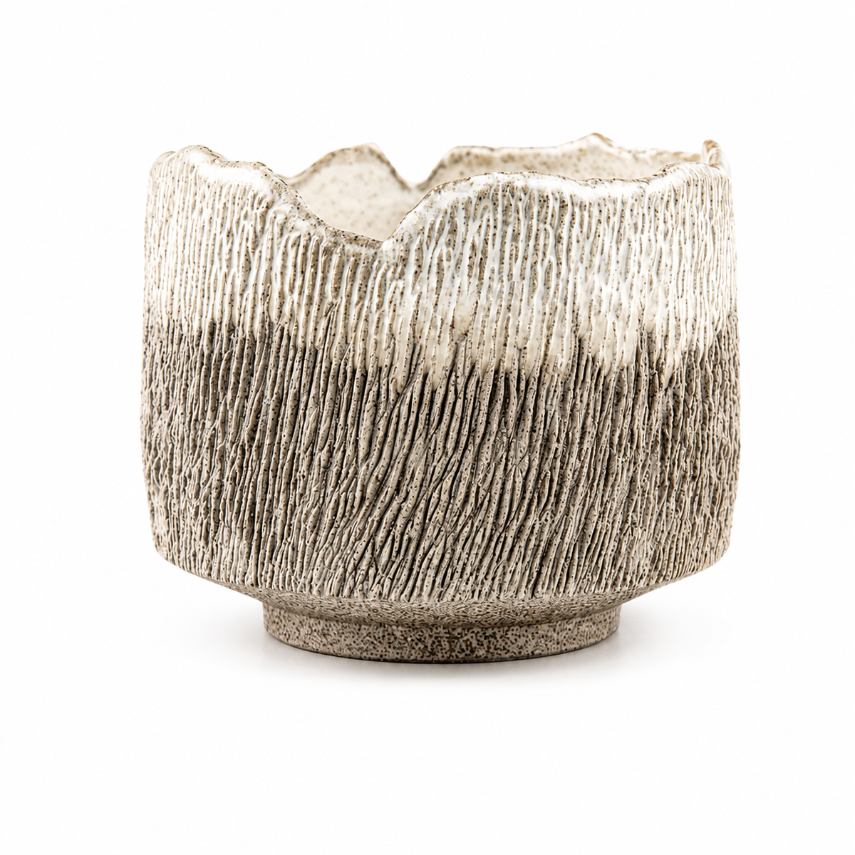 Handmade Textured Stoneware Coffee Cup Set