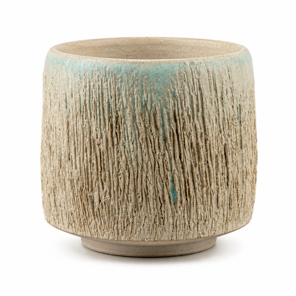 Handmade Aqua Glazed Stoneware Mug Set