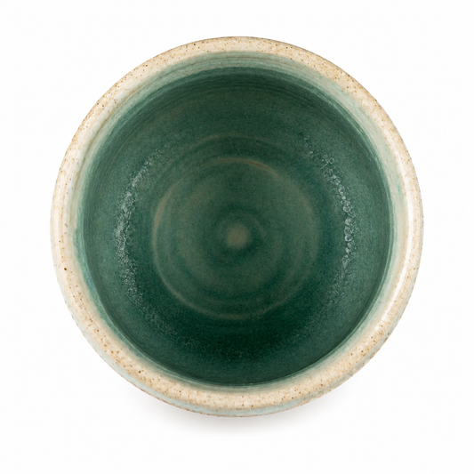 Handmade Aqua Glazed Stoneware Mug Set