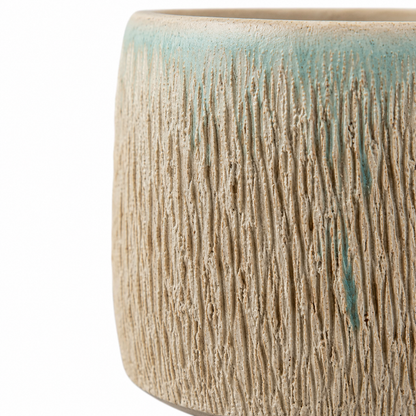 Handmade Aqua Glazed Stoneware Mug Set