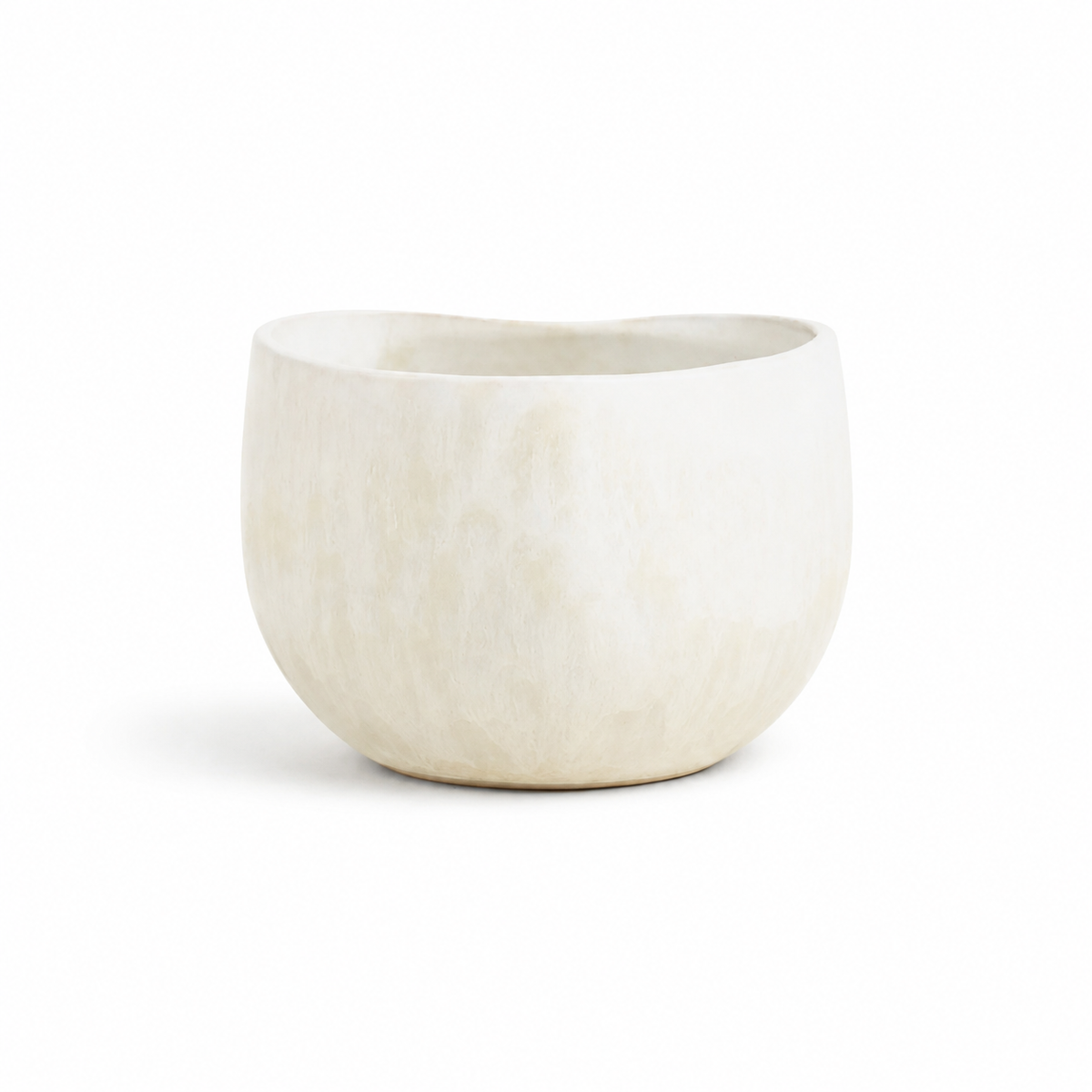 Handmade Matte White Cream Stoneware Cup Set