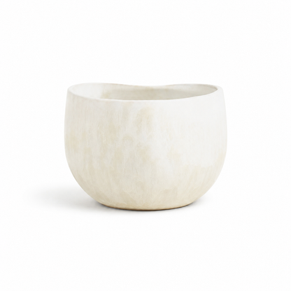 Handmade Matte White Cream Stoneware Cup Set