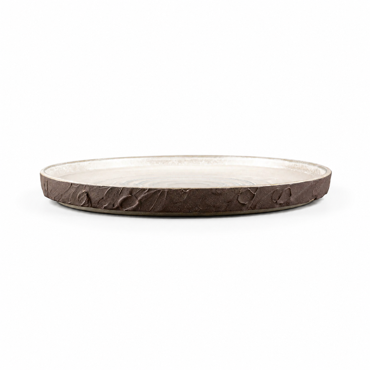 Handmade Matte White Stoneware Dinner Plate Set