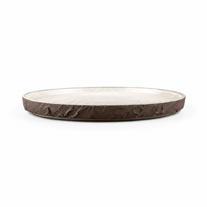 Handmade Matte White Stoneware Dinner Plate Set