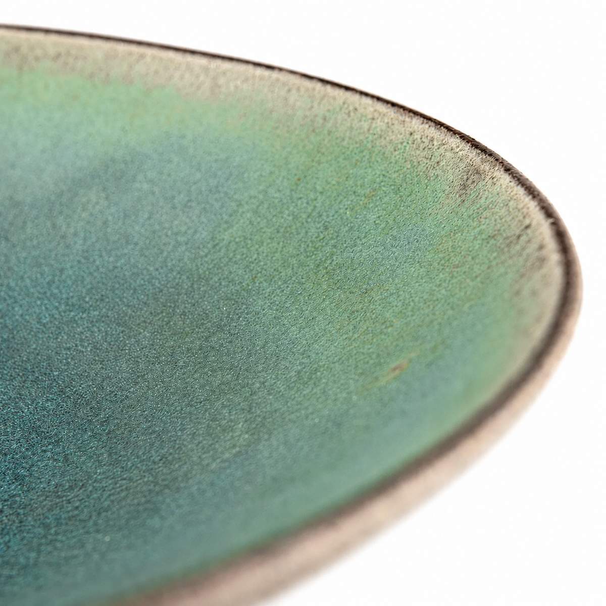Handmade Matte Turquoise Stoneware Plate Set