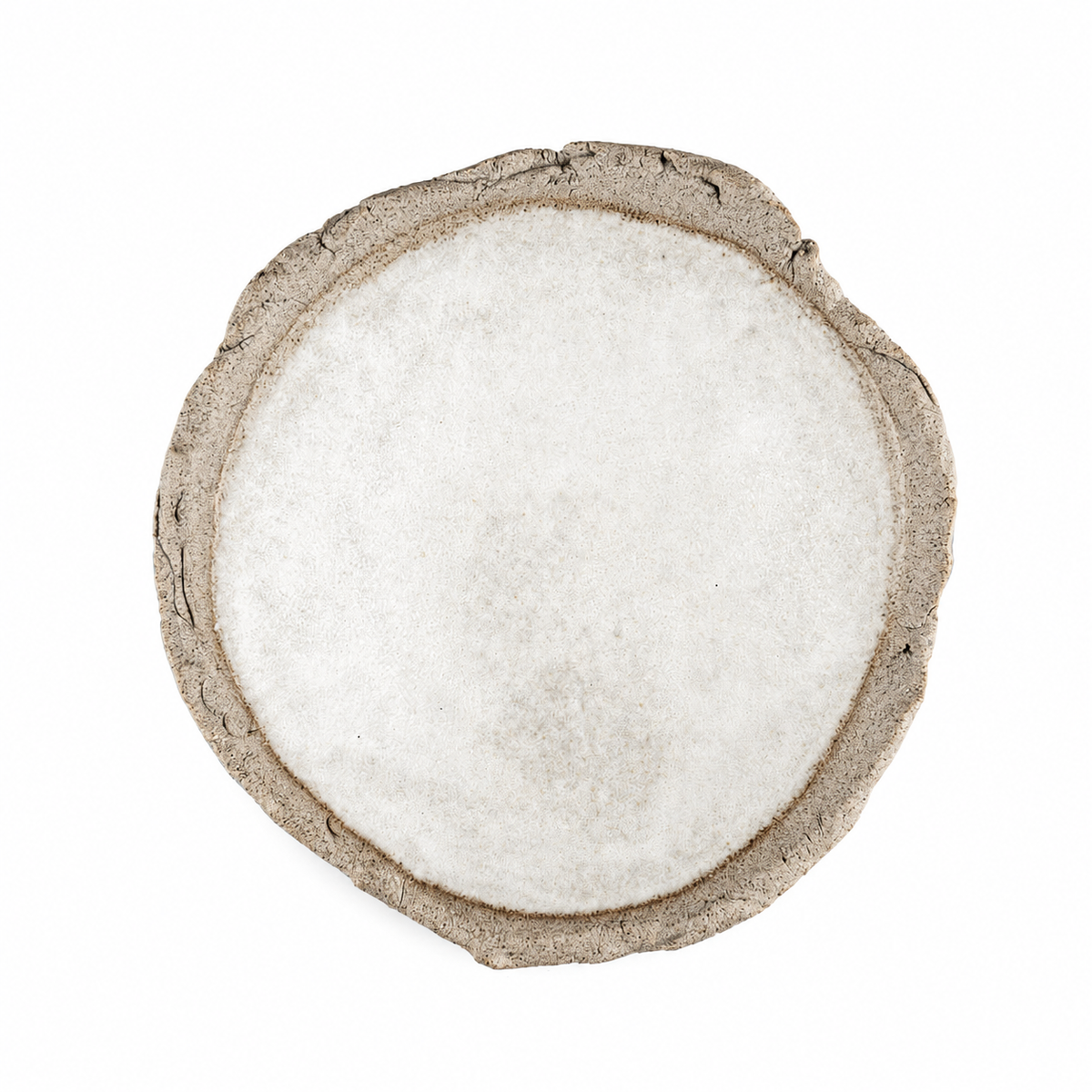 Handmade Matte White Stoneware Sushi Plate Set