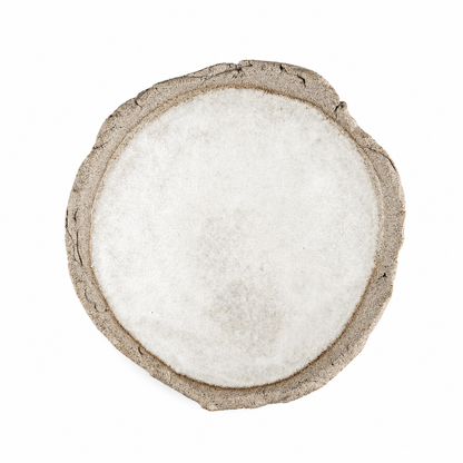 Handmade Matte White Stoneware Sushi Plate Set