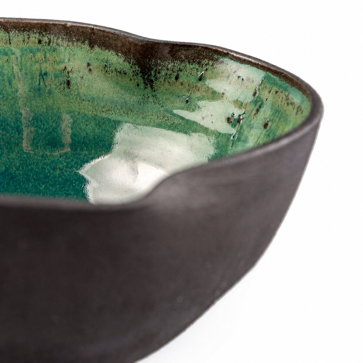 Handmade Glossy Green Stoneware Bowl Set – VELCERA